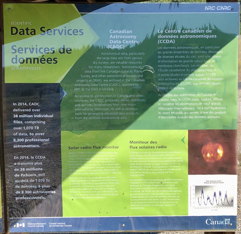 Scientific Data Services interpretive sign