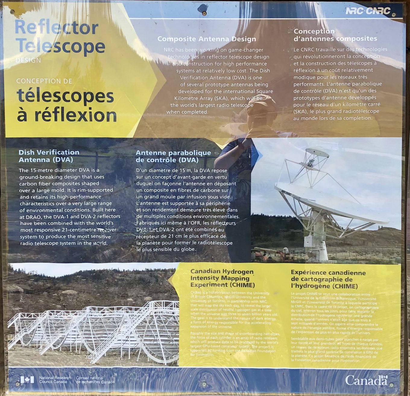 Reflector Telescope Design interpretive sign