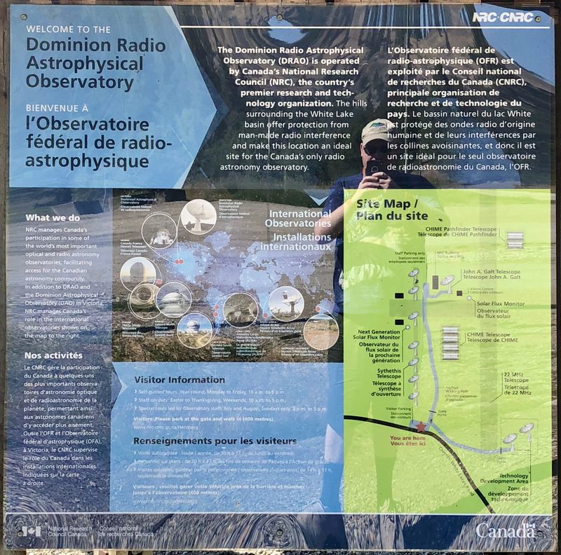 Welcome to DRAO interpretive sign
