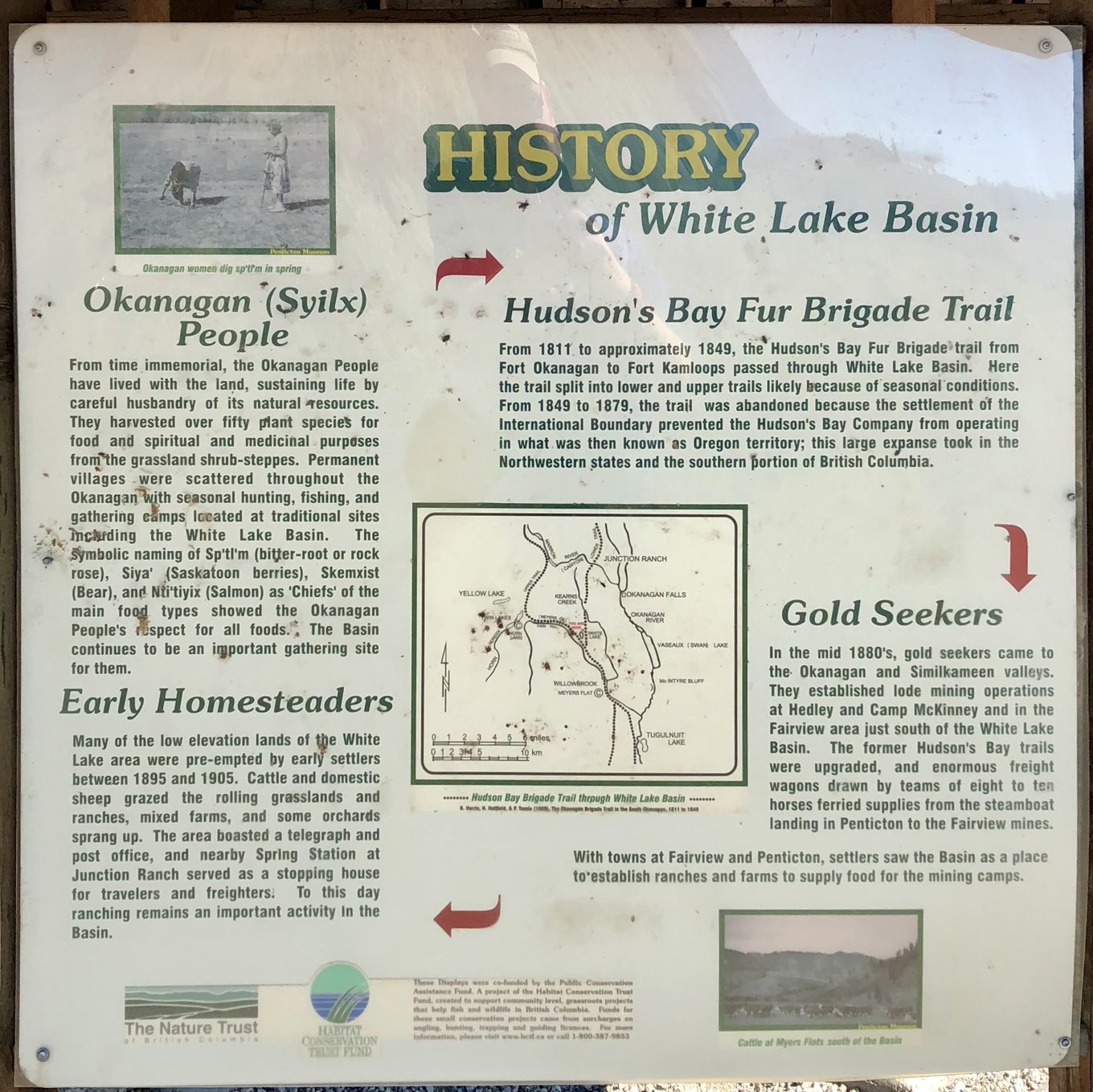 History of White Lake Basin interpretive sign