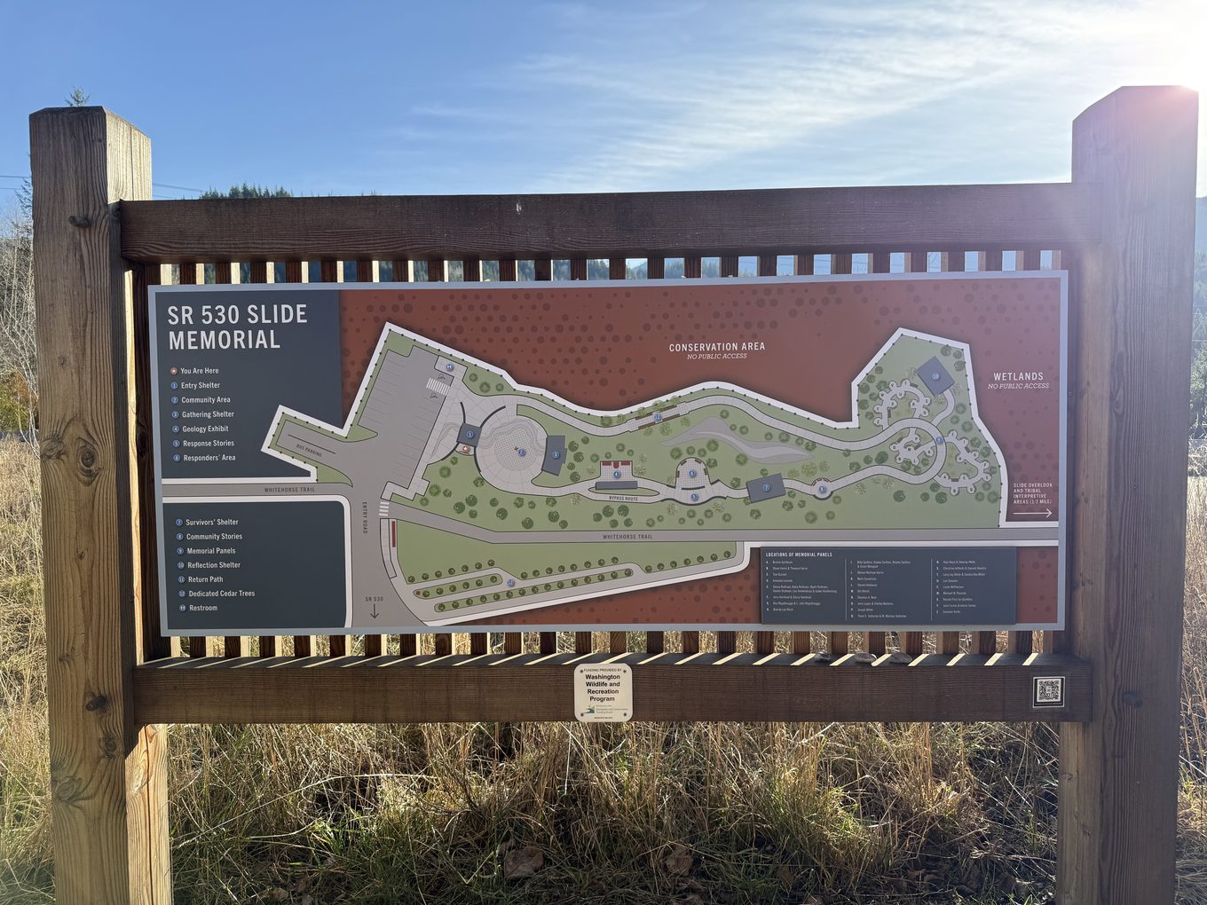 SR 530 Slide Memorial site map