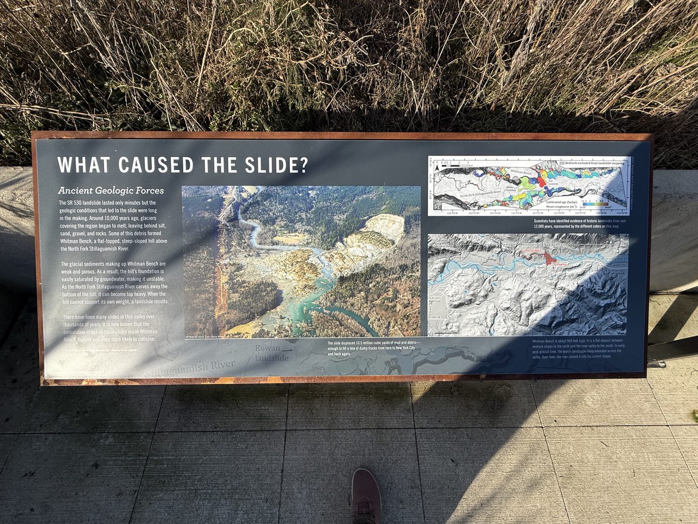 What Caused the Slide? interpretive panel